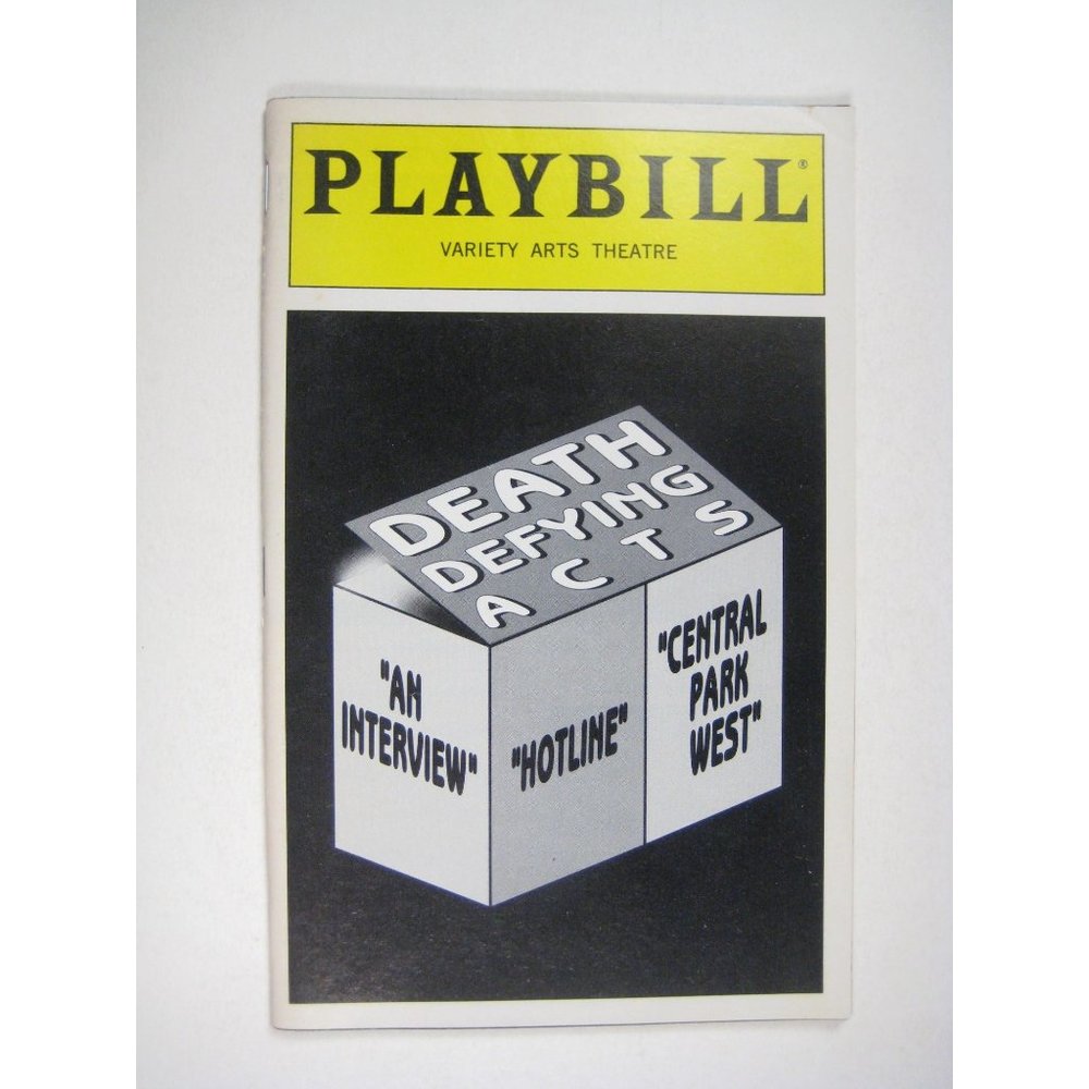 Death Defying Acts Playbill September 1995 Woody Allen Valerie Harper Bishop